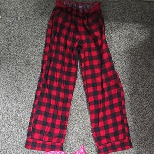 PINK Victoria's Secret Red and Black Plaid Sleepwear